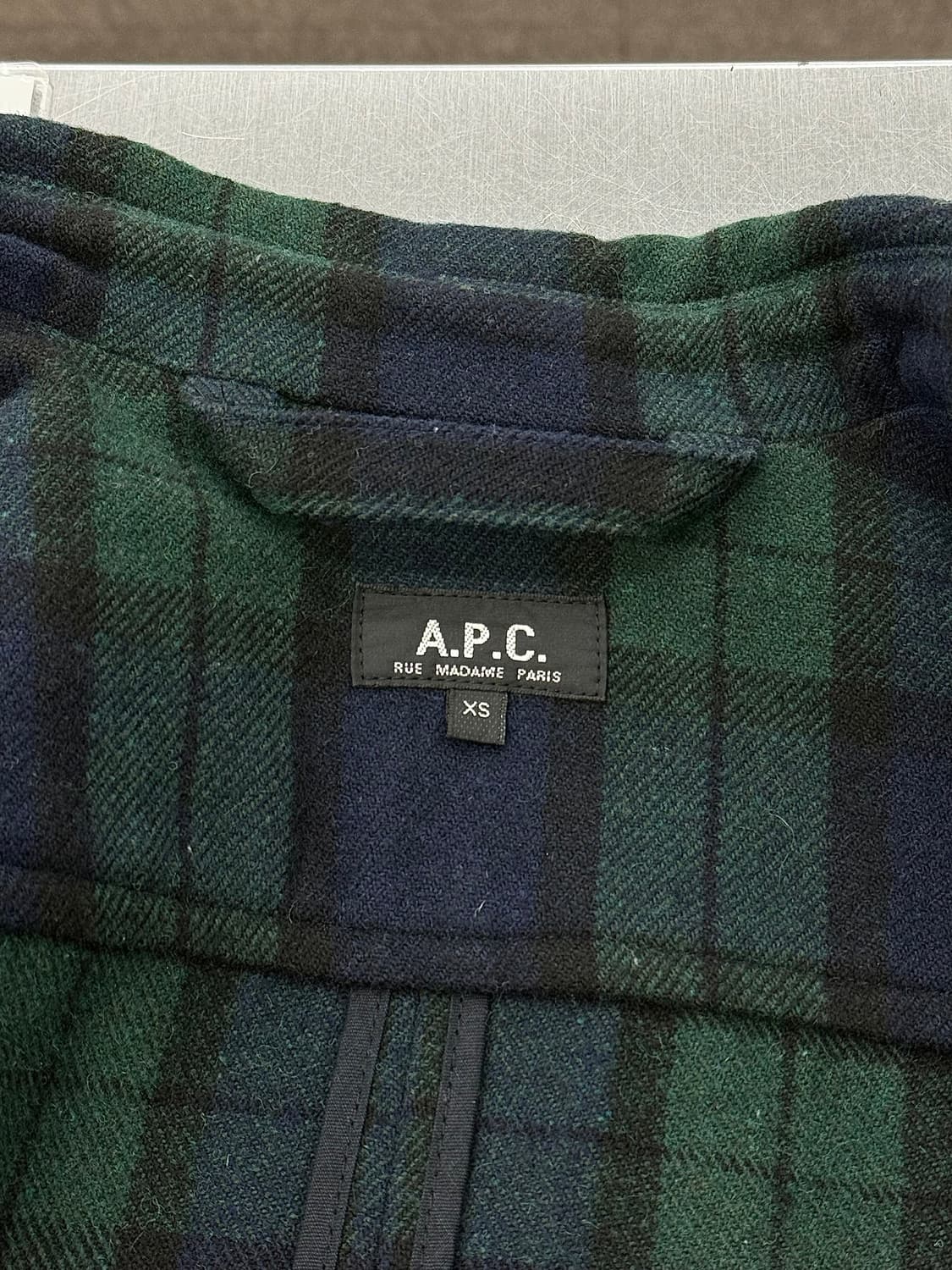 아페쎄 타탄 플래드 해링턴 체크 울 자켓 상품이미지7