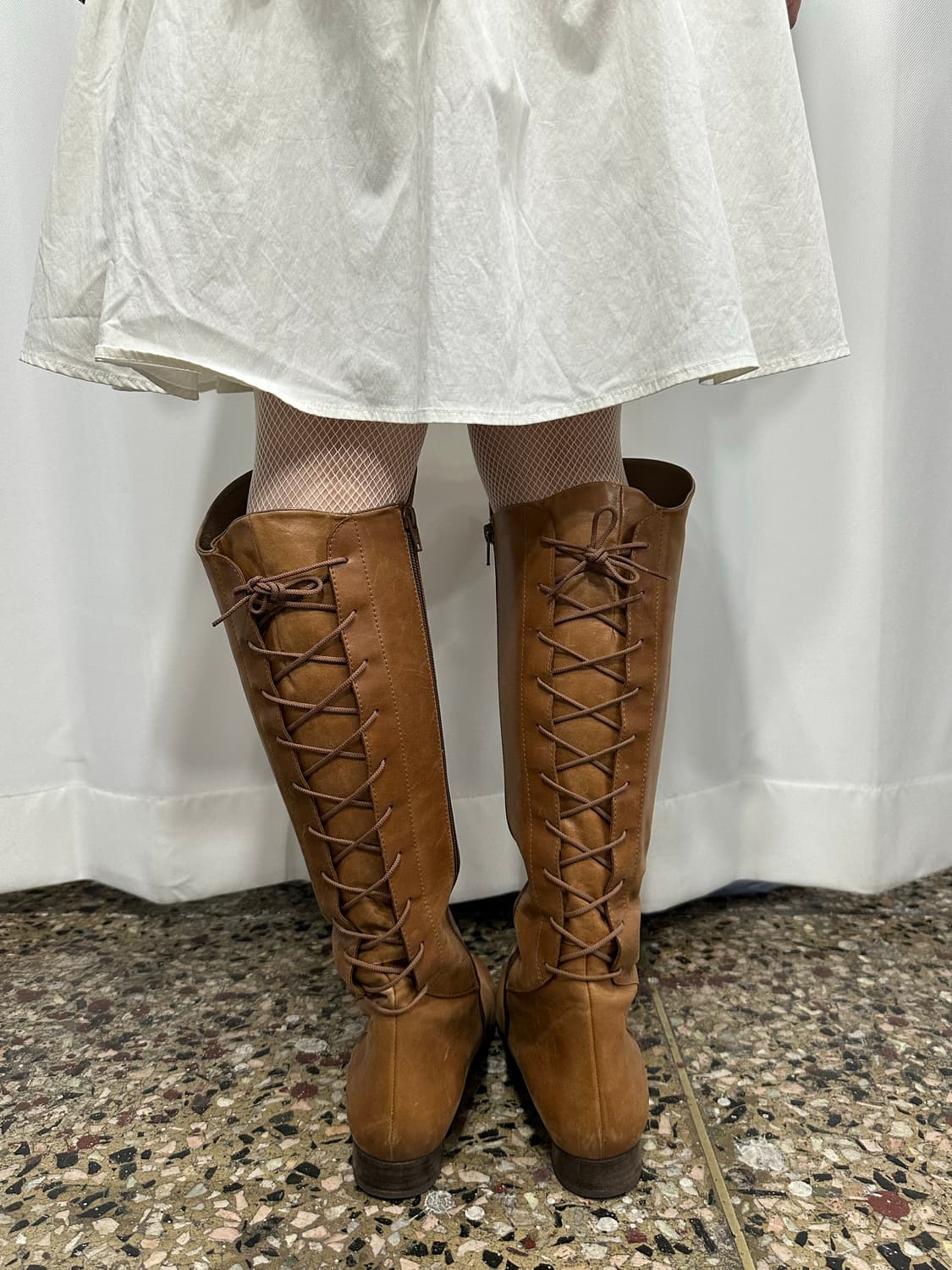 vabeene leather laceup boots 상품이미지1