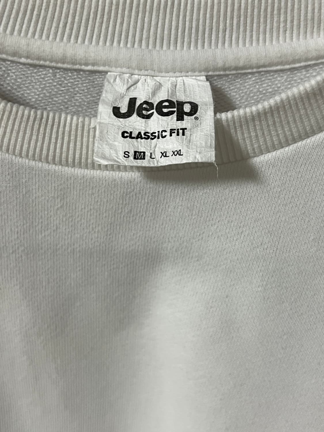 Jeep 흰색 맨투맨 티셔츠 M 새상품 상품이미지3