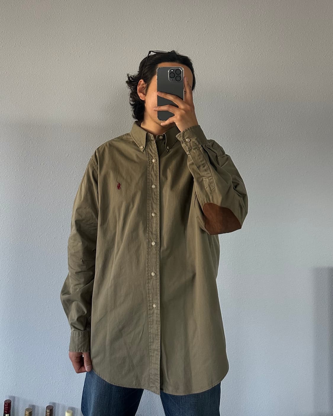 [XL]폴로 랄프로렌 클래식핏 엘보패치 셔츠 상품이미지1