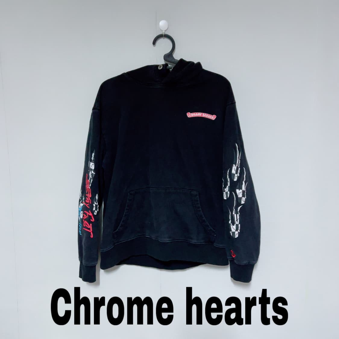 크롬하츠 레이싱 프린팅 공용 후드티 상품이미지1