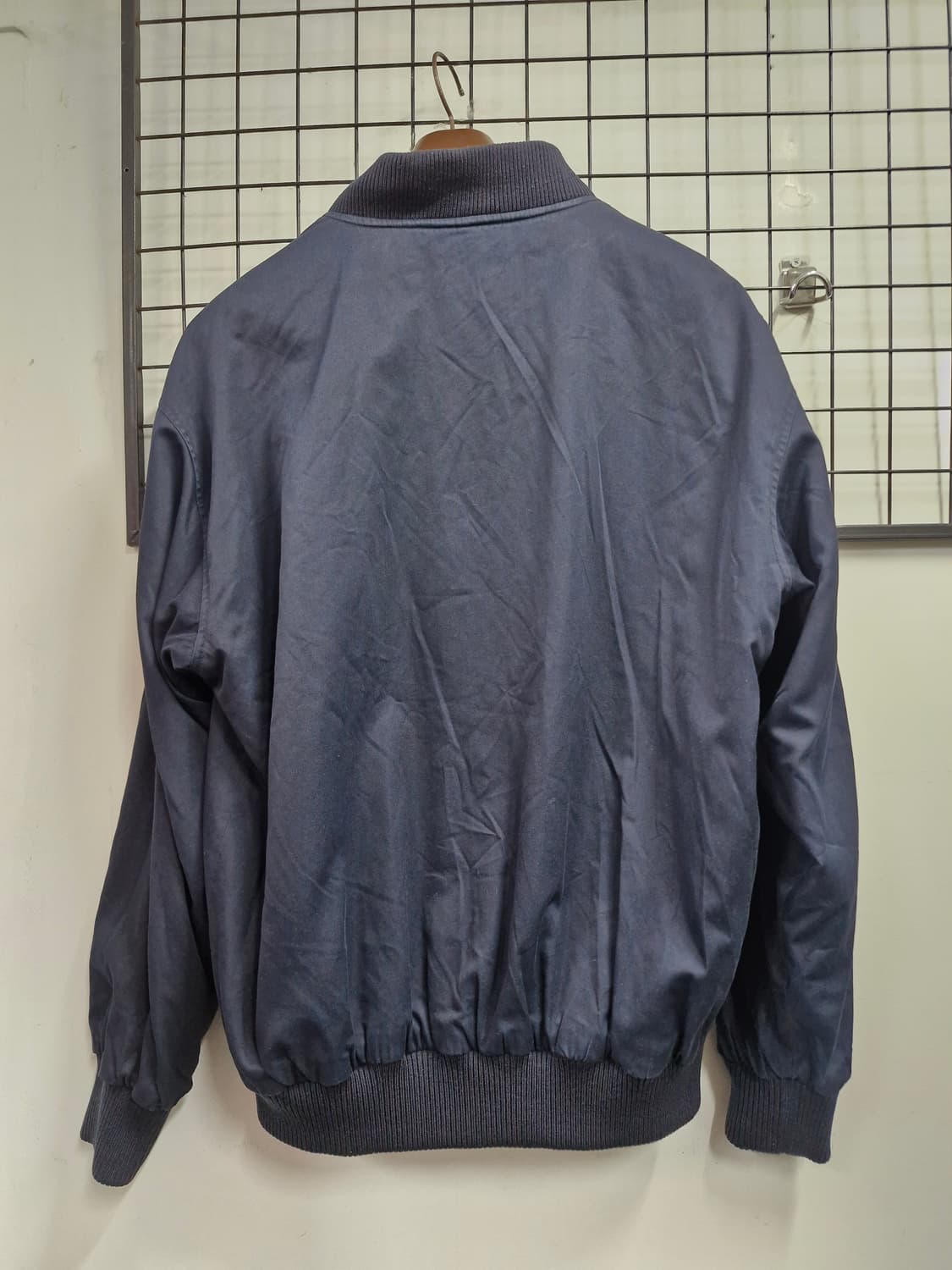 105XL 라코스테 빈티지 체크 패턴 양면 블루종 자켓. 상품이미지7