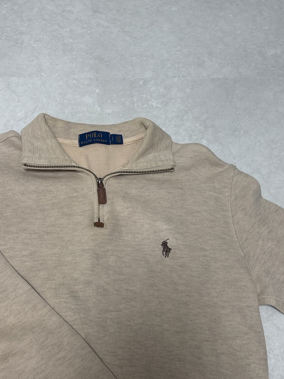 폴로 오트밀 반집업 상품이미지1