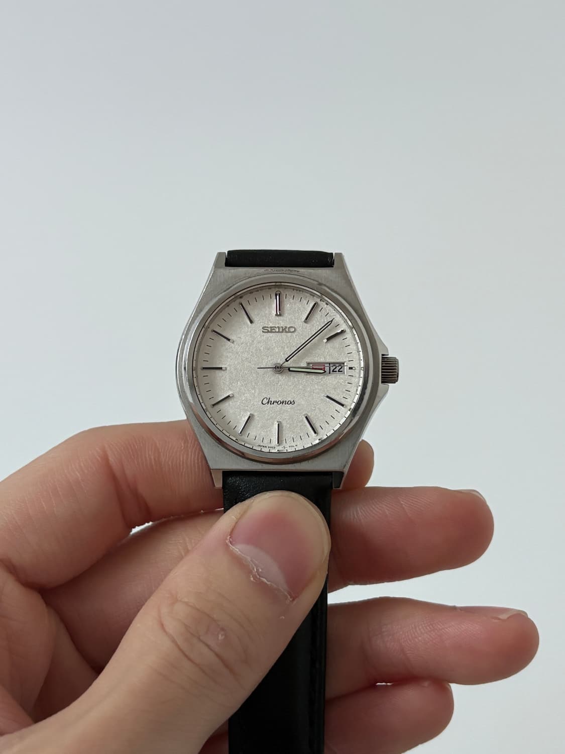 1980s Chronos Snowflake Silver Quartz  상품이미지3
