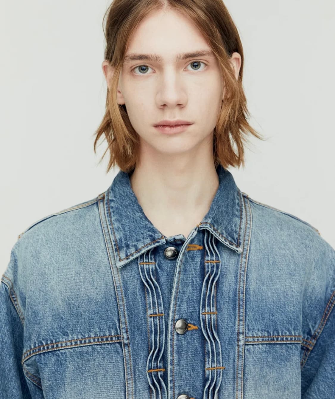 앤더슨벨 웨이브 데님 봄버 자켓 awa570m 상품이미지4