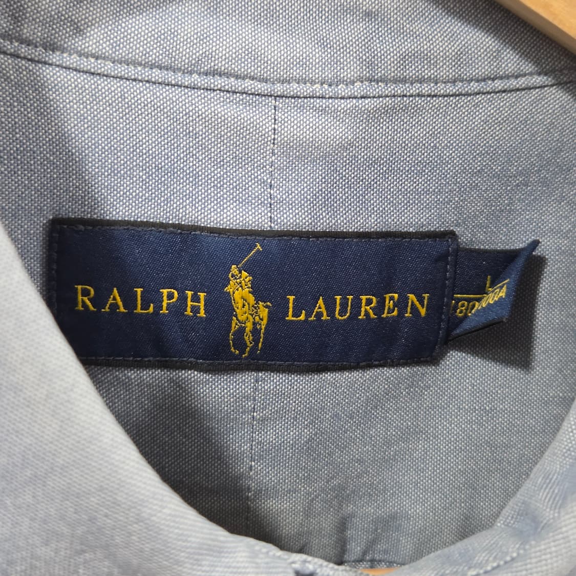 폴로랄프로렌 버튼다운 샴브레이 반팔셔츠 L 상품이미지3