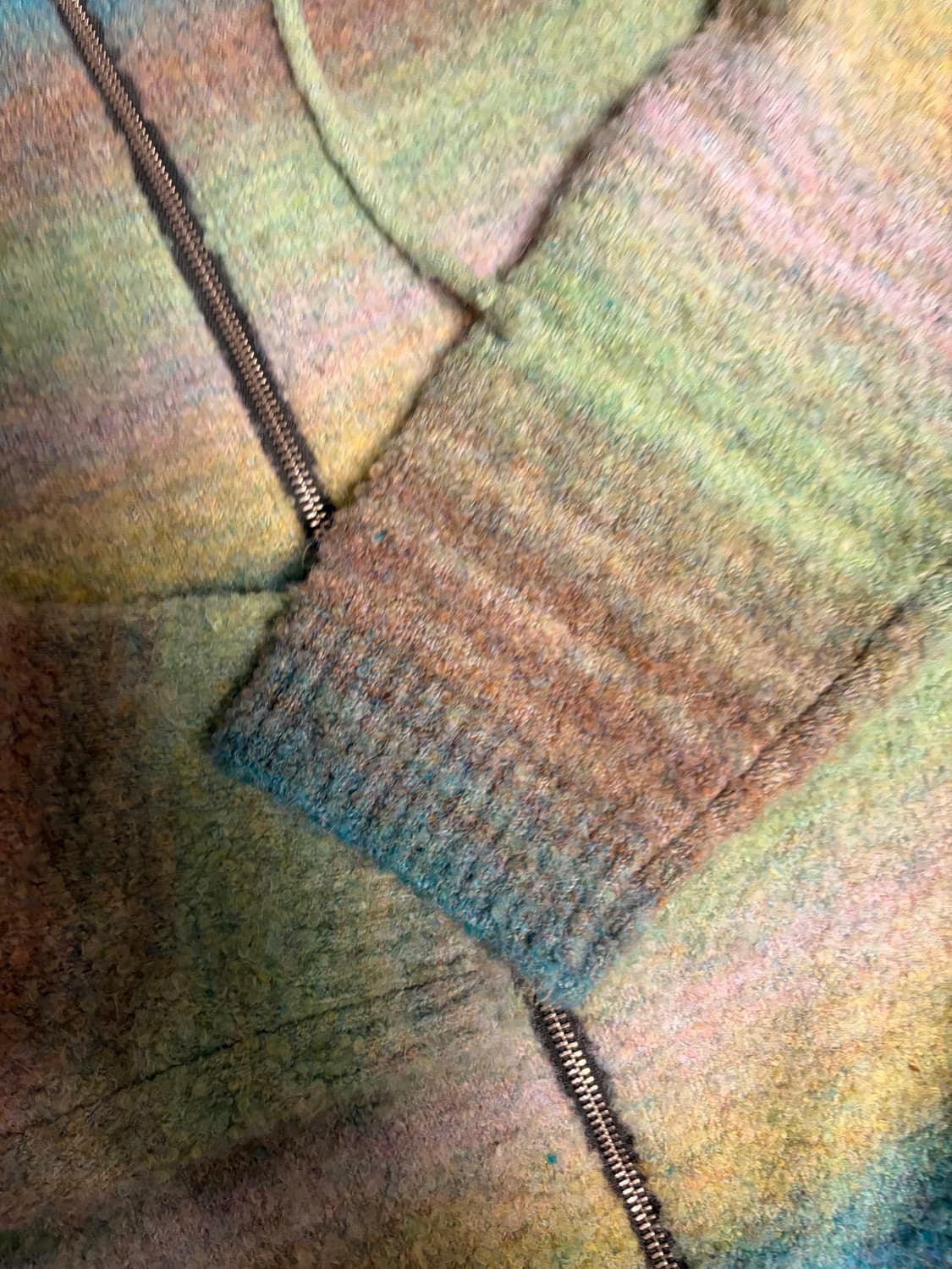 99 9휴머니티 니트집업 그린 3사이즈 상품이미지3