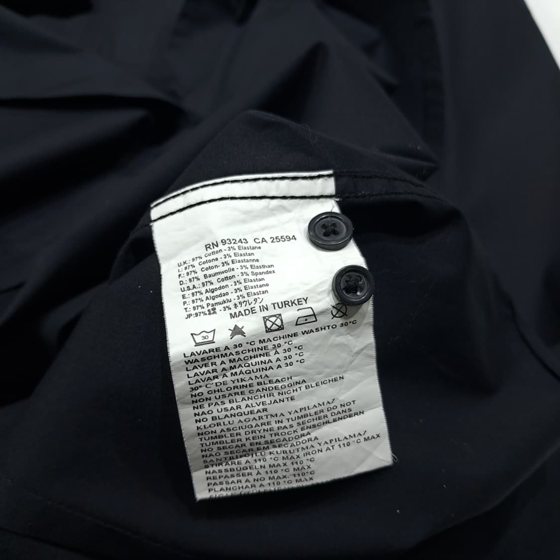 CL496 XL 디젤 00s 터키판 스판 모히칸 블랙 셔츠 남방 상품이미지7