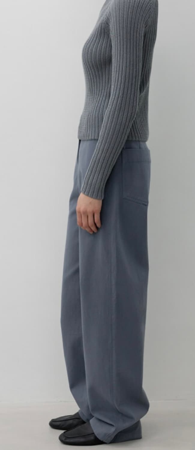 Lfm Curve Cotton Pants (Blue Gray) 새제품 상품이미지3