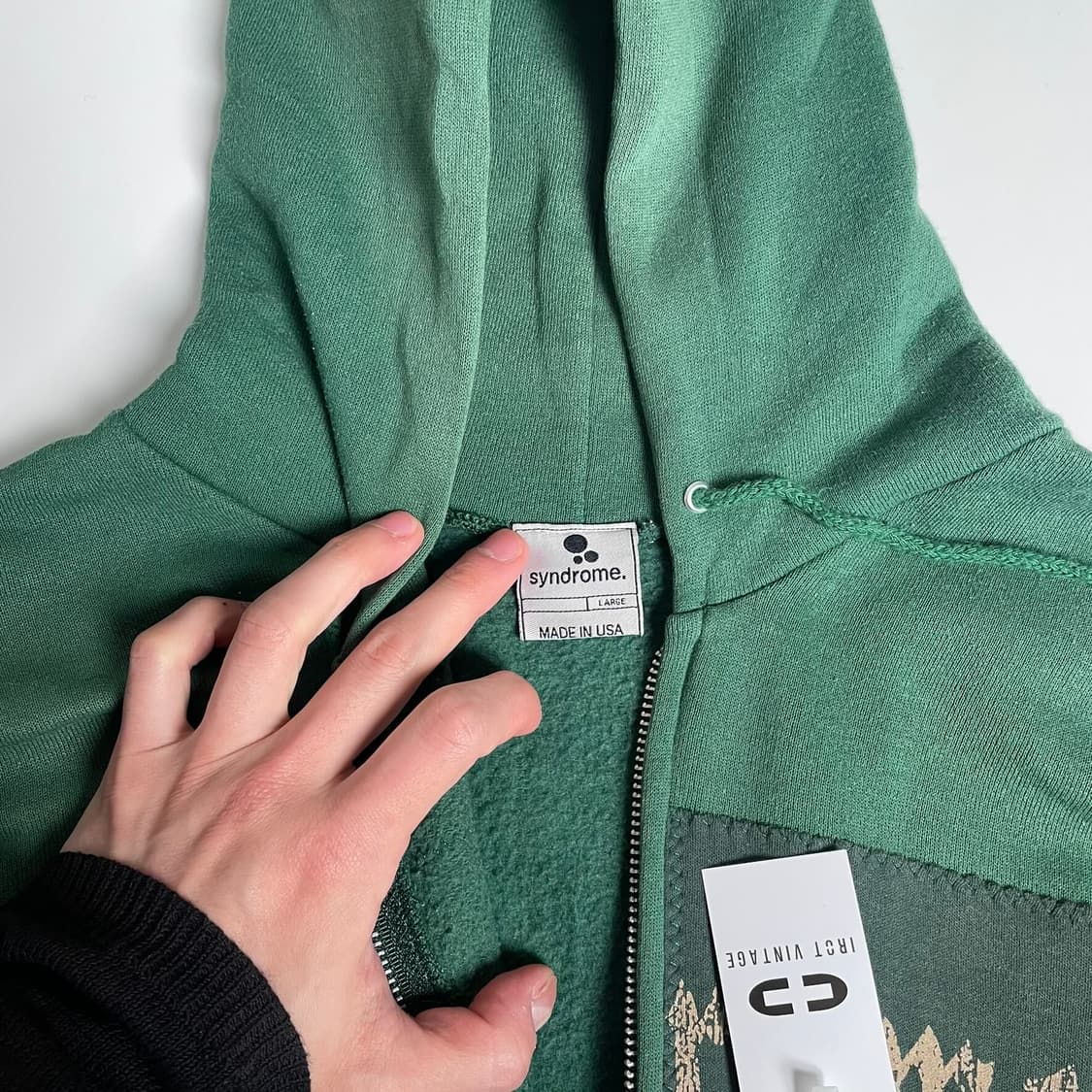 Syndrome 패치워크 로고 집업 후드 (usa)   상품이미지7