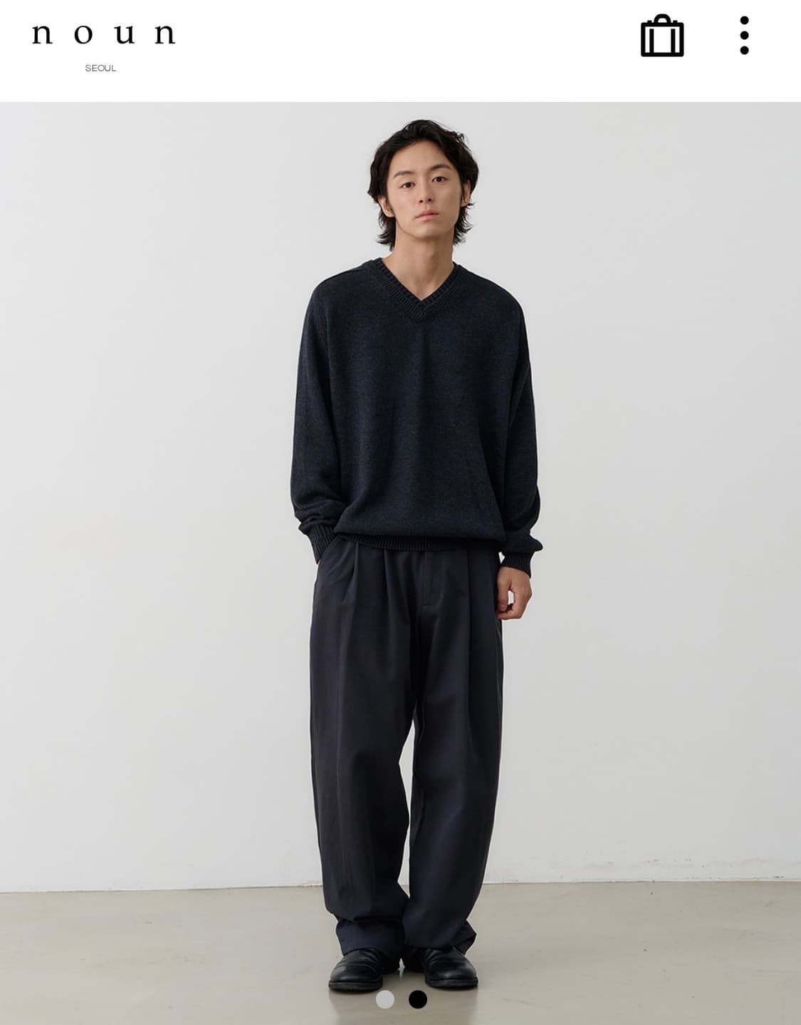 noun 와이드 차콜 치노팬츠 상품이미지3