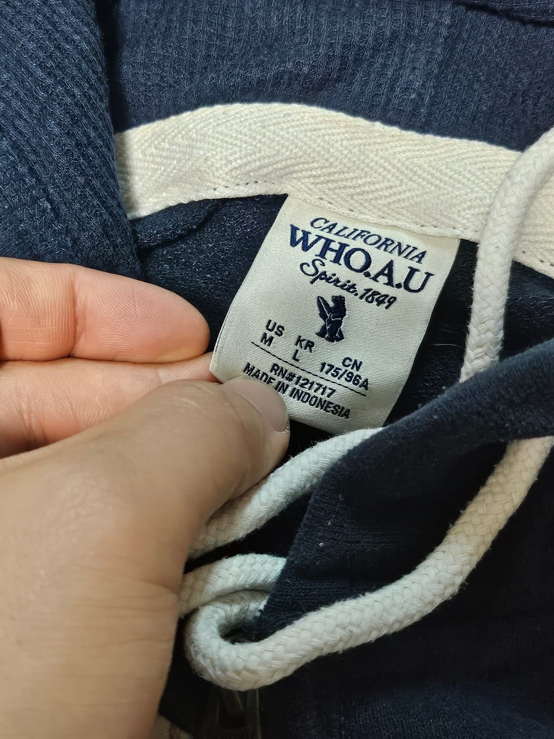 후아유 y2k 핀터깔 후드 집업 M 상품이미지3