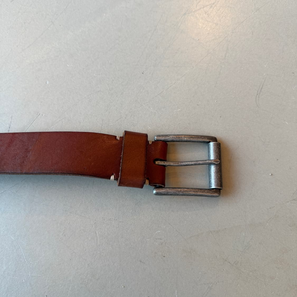 vtg 브라운 레더 벨트 상품이미지2