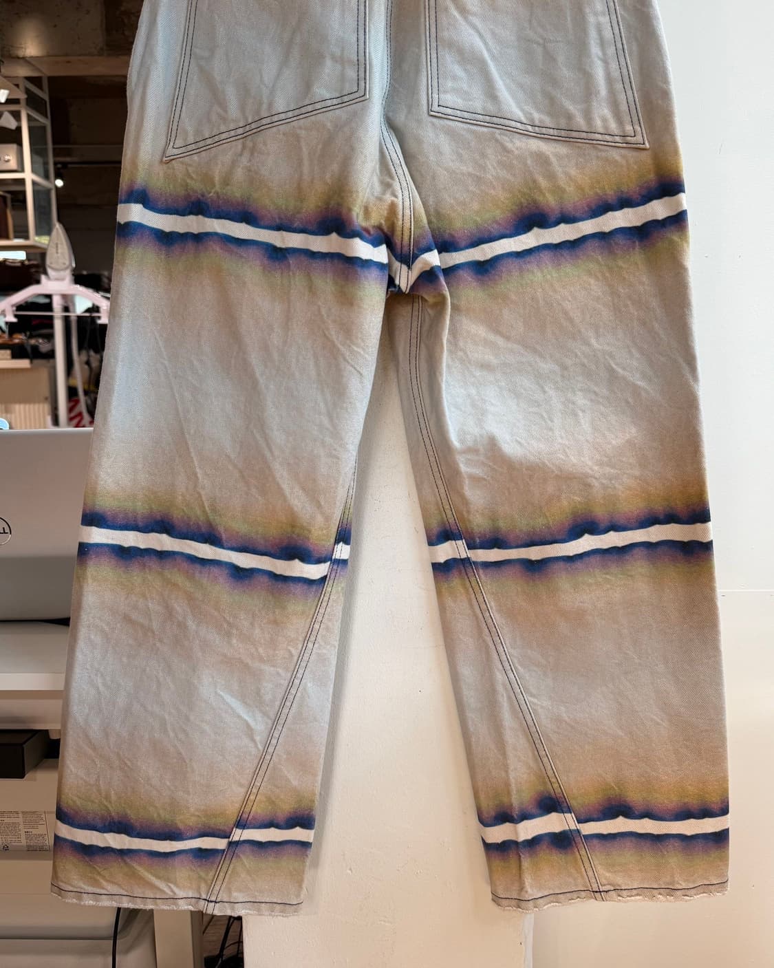 부리 아이보리 데님 스트라이프 팬츠  상품이미지7