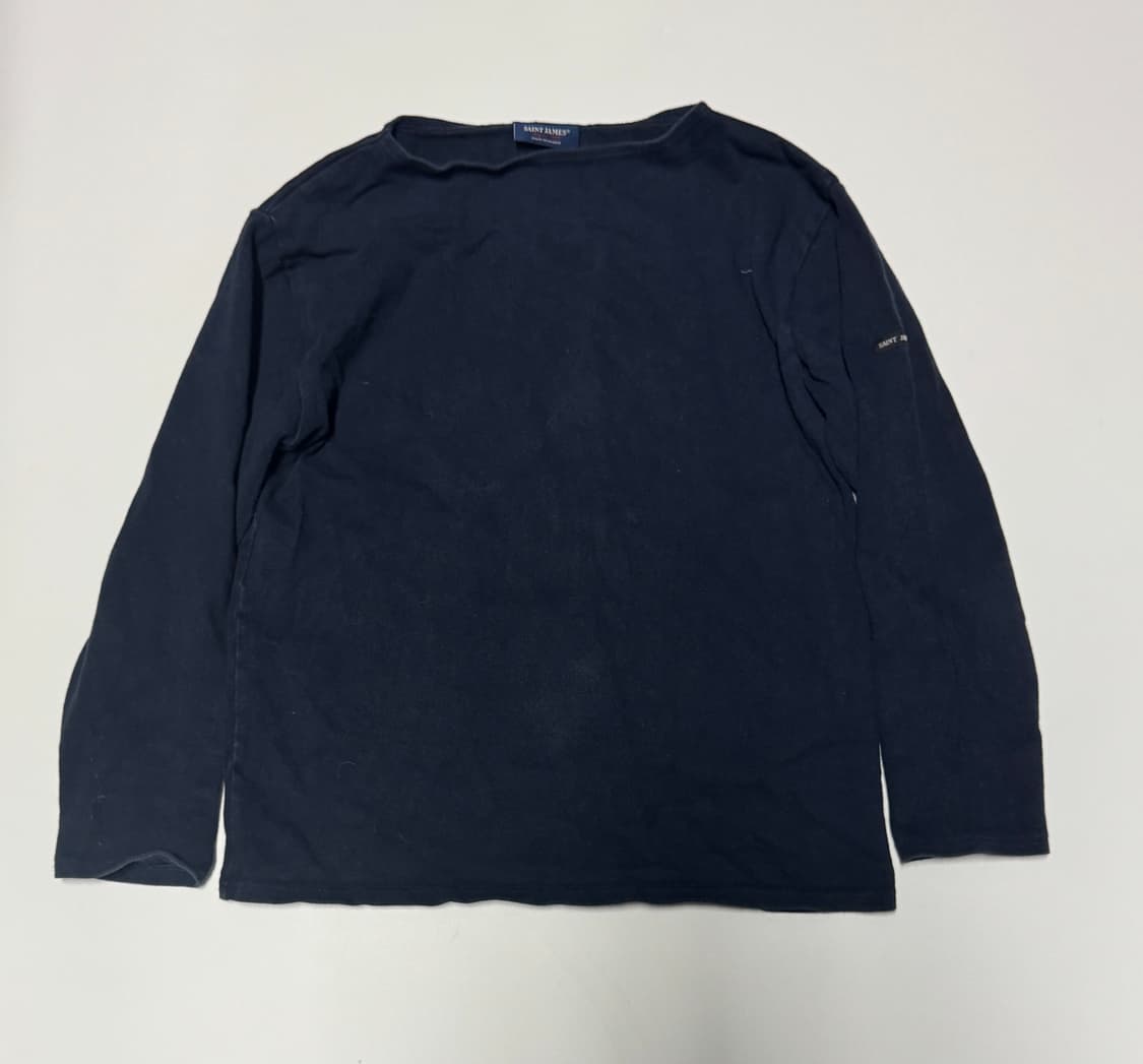 여성 세인트제임스 미니멀 스몰 로고 긴팔 티셔츠 S ~ M 네이비 상품이미지1