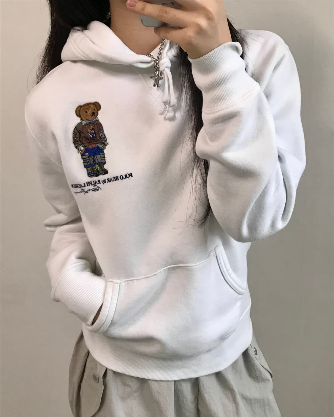Polo by RalphLauren 폴로 화이트 베어 후디 상품이미지3