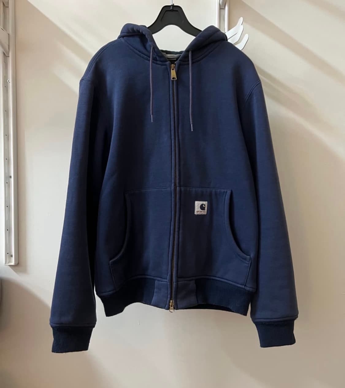 칼하트x아담키멜 스웻 후드집업 네이비 상품이미지1