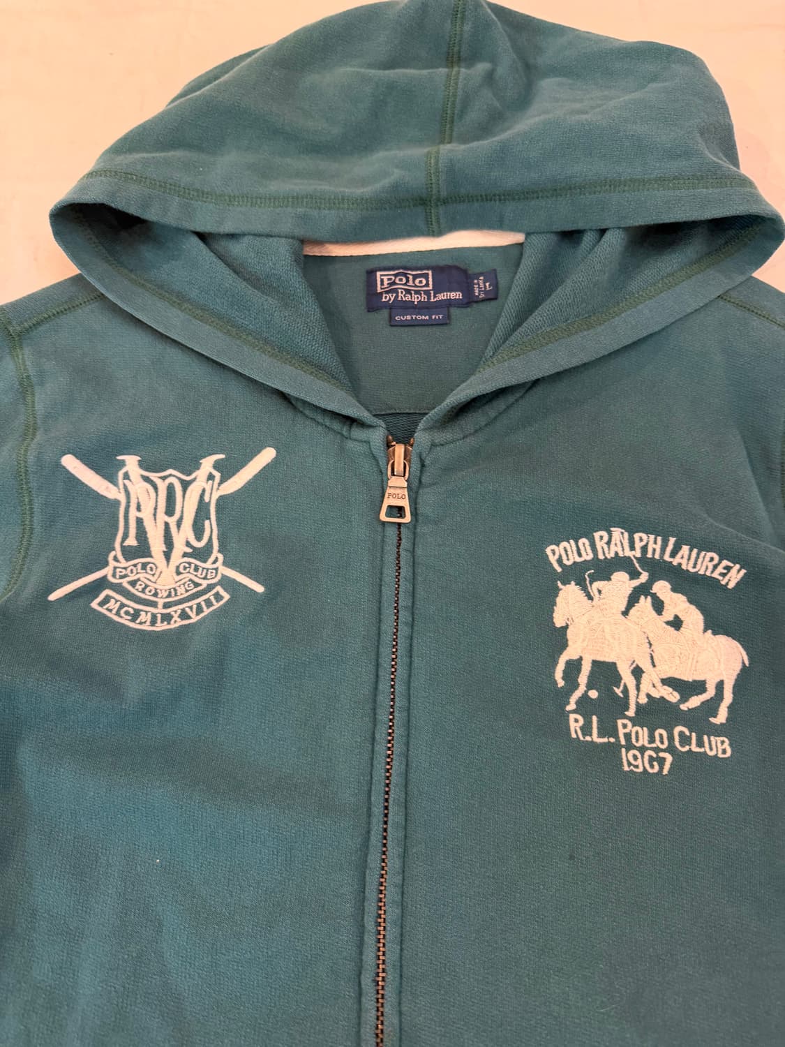 폴로 랄프로렌 빅포니 치프키프 후드집업 에메랄드 민트 상품이미지2
