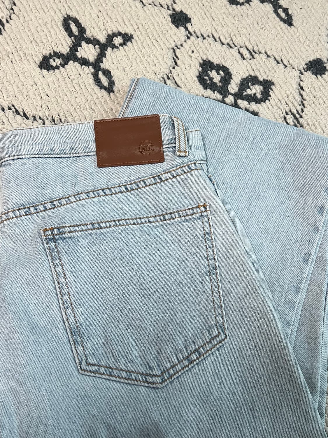 렉토 빈티지 워싱 레귤러핏 데님진 라이트 블루 상품이미지1