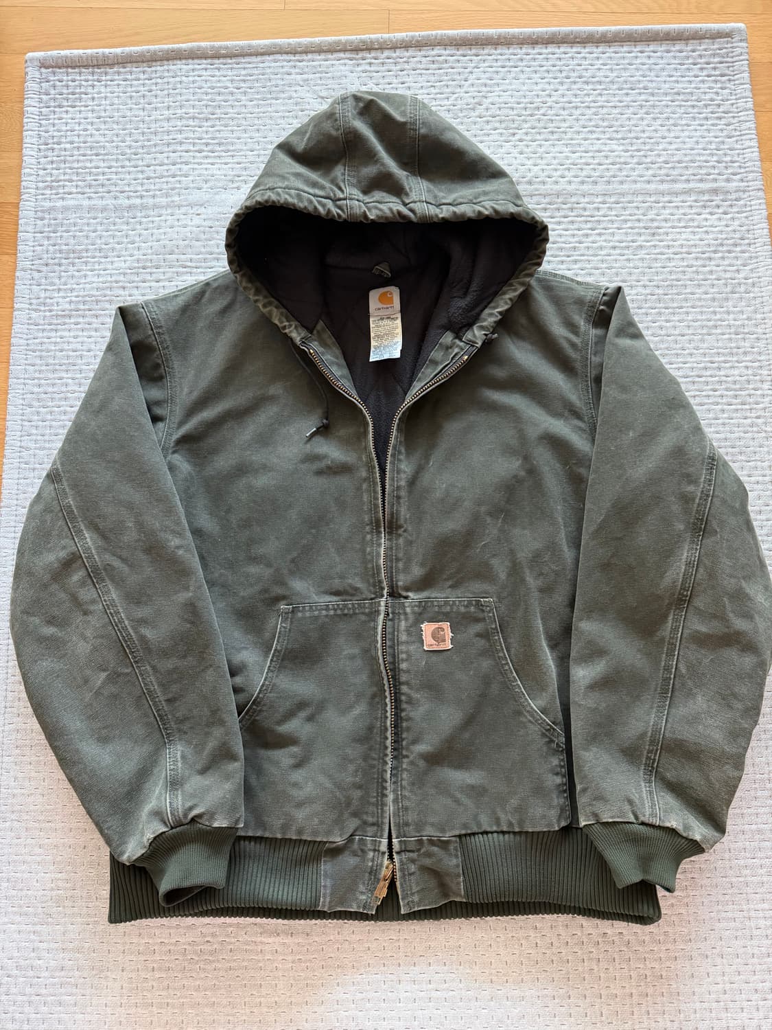 [XXL] 칼하트 j130 샌드스톤 덕 액티브 자켓 모스 상품이미지1