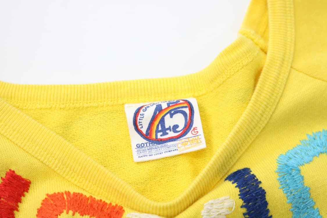 45rpm 빈티지 옐로우 아카이브 패치 & 그래픽 래글런 스웻셔츠 상품이미지9