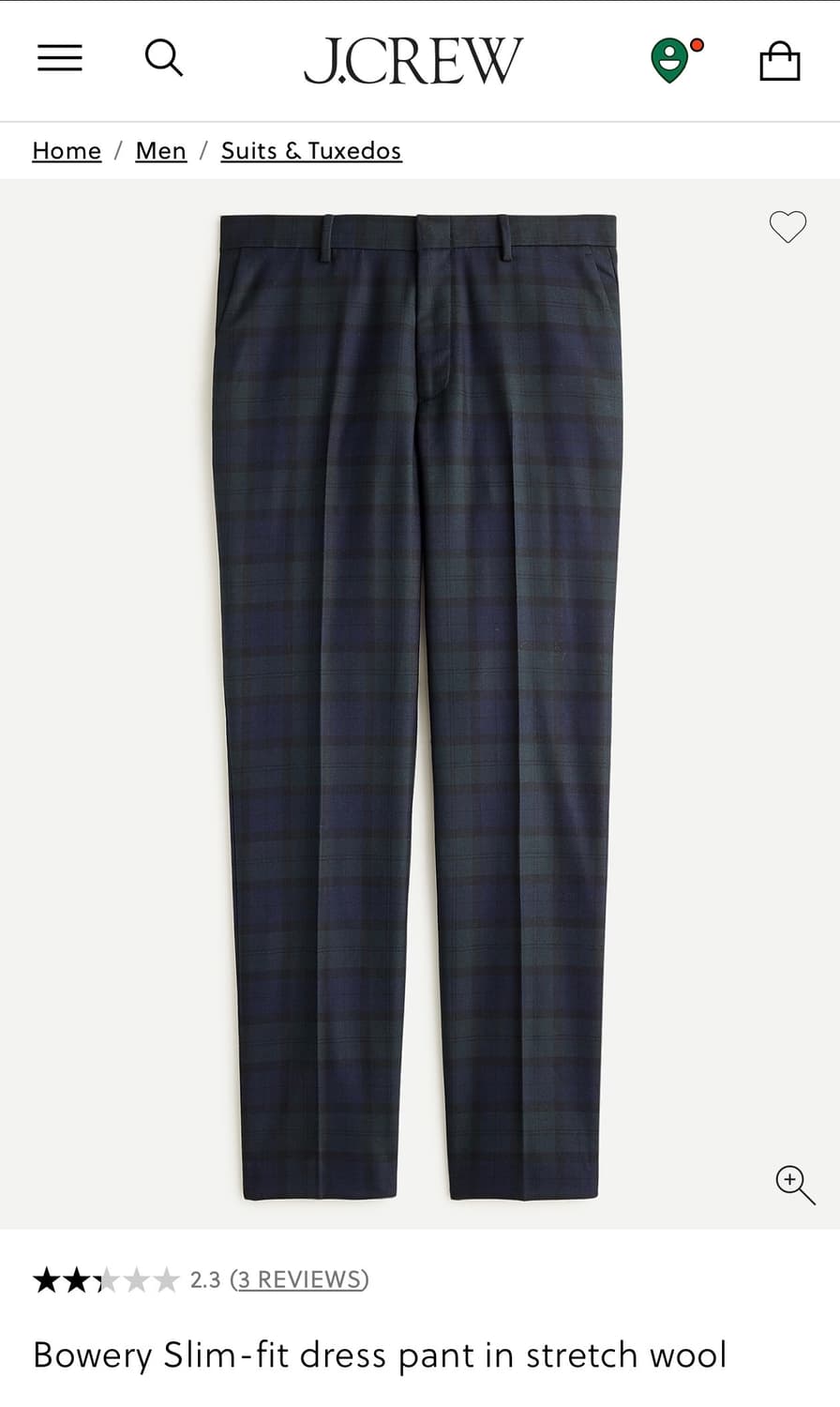 (새상품) J.CREW BOWERY 슬림핏 드레스 팬츠 30x30 상품이미지1