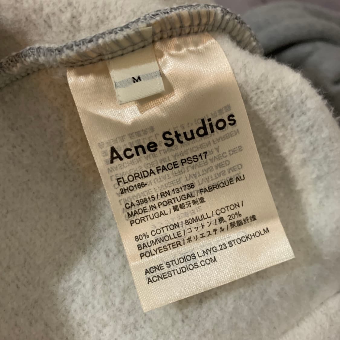 M 아크네스튜디오 플로리다 페이스 오버핏 기모 후드티 상품이미지6