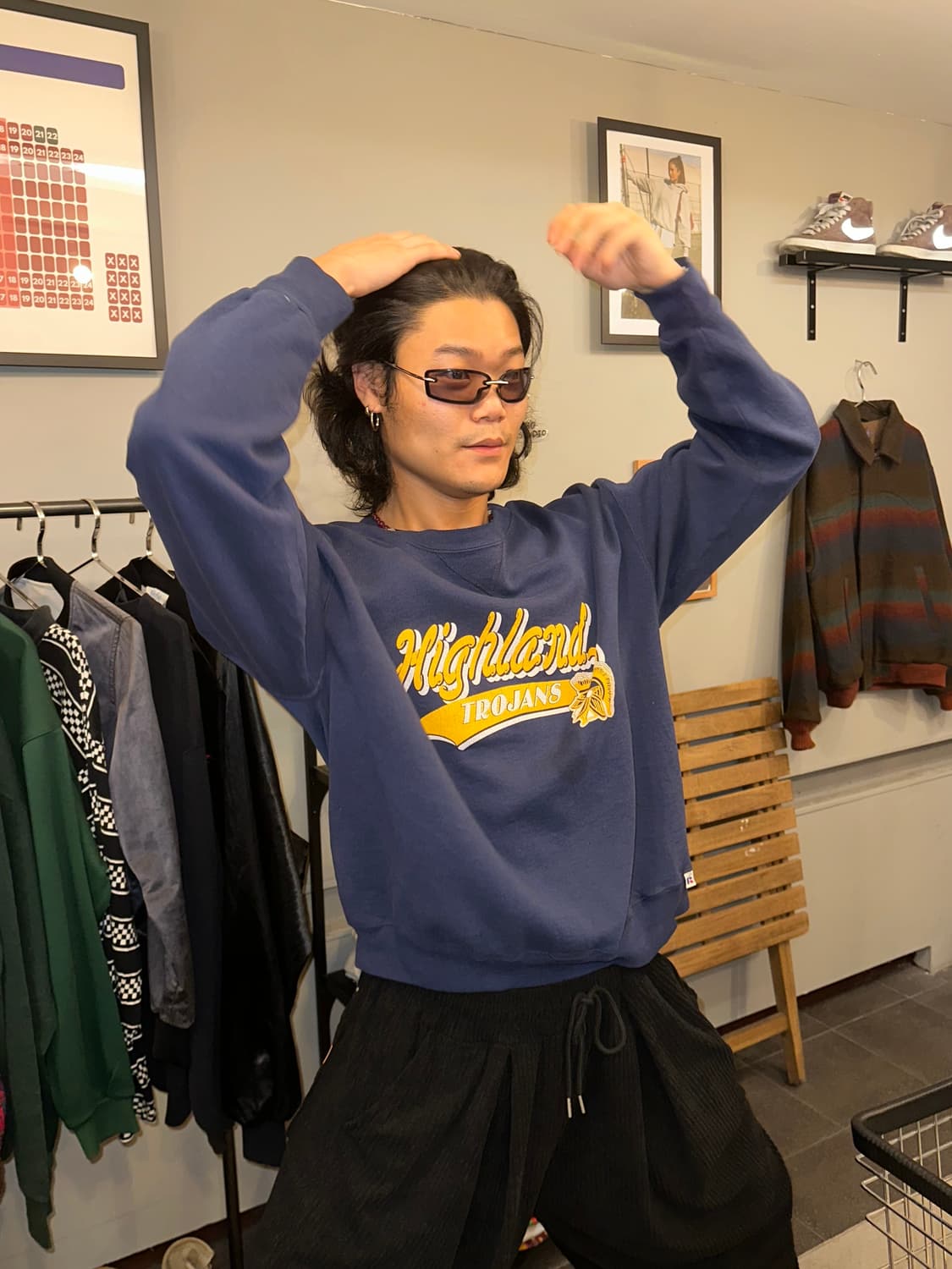 90’s Russell Athletic trojans logo sweat 상품이미지2