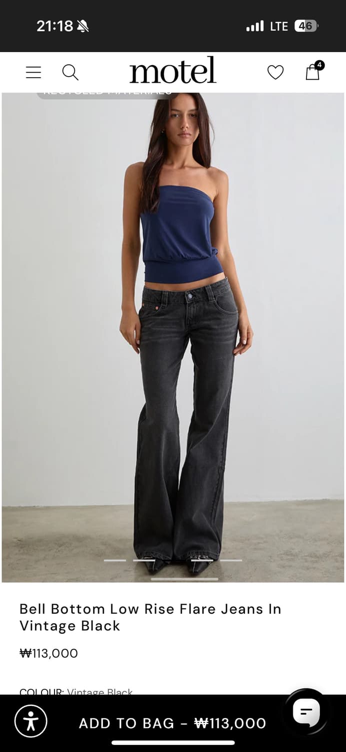 Motel rocks low rise jeans 모텔락스 로우라이즈 바지 상품이미지2