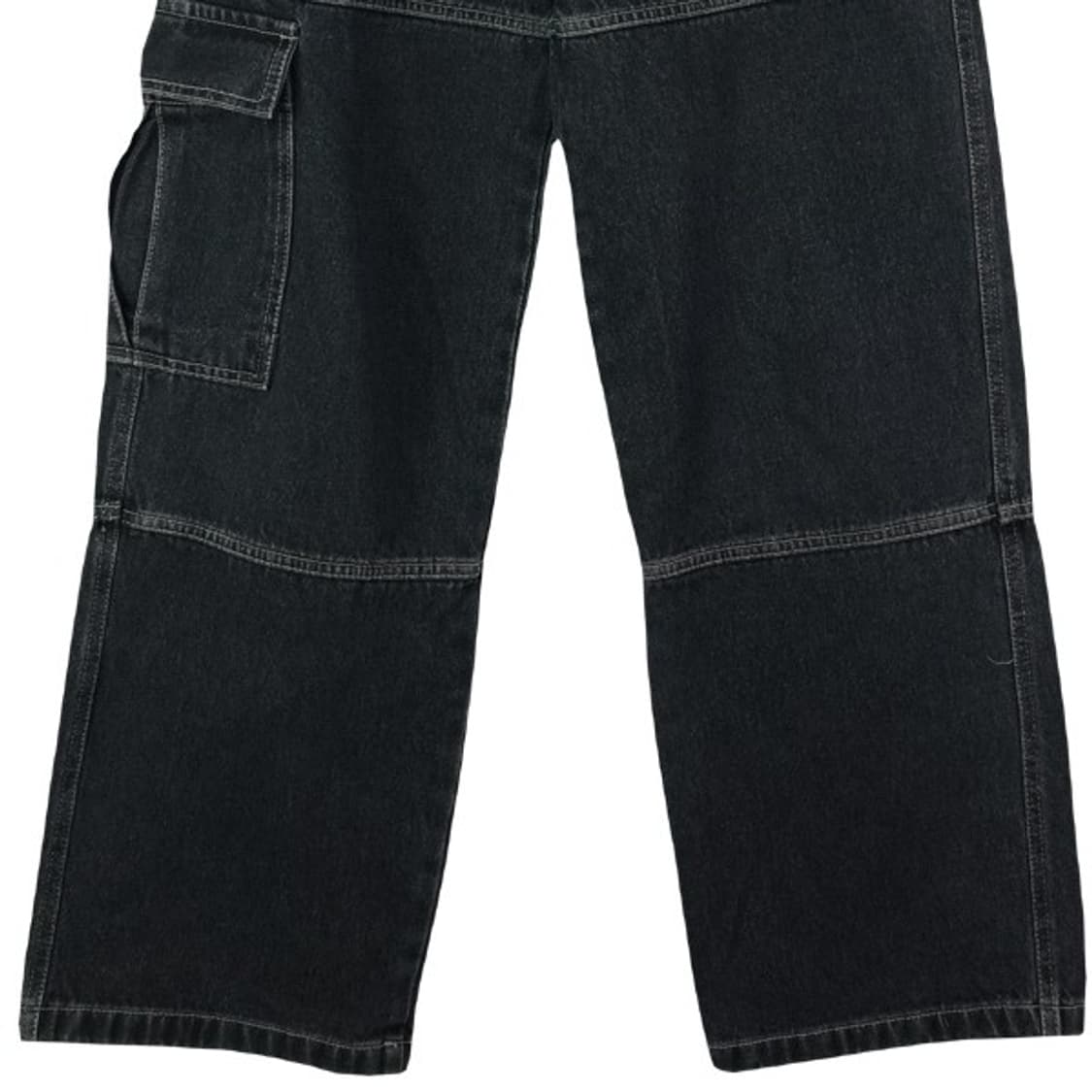 [꼼파뇨] 흑청 와이드 카고 카펜터 데님 팬츠 M18677 상품이미지5