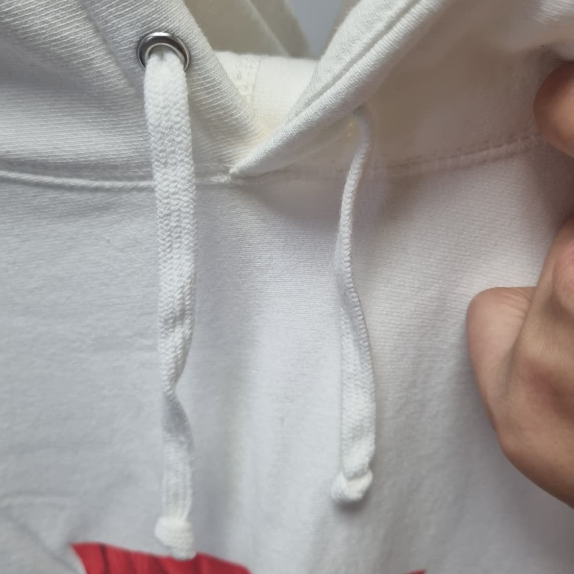 슈프림 꼼데가르송 박스로고 후드 화이트 M사이즈 상품이미지4