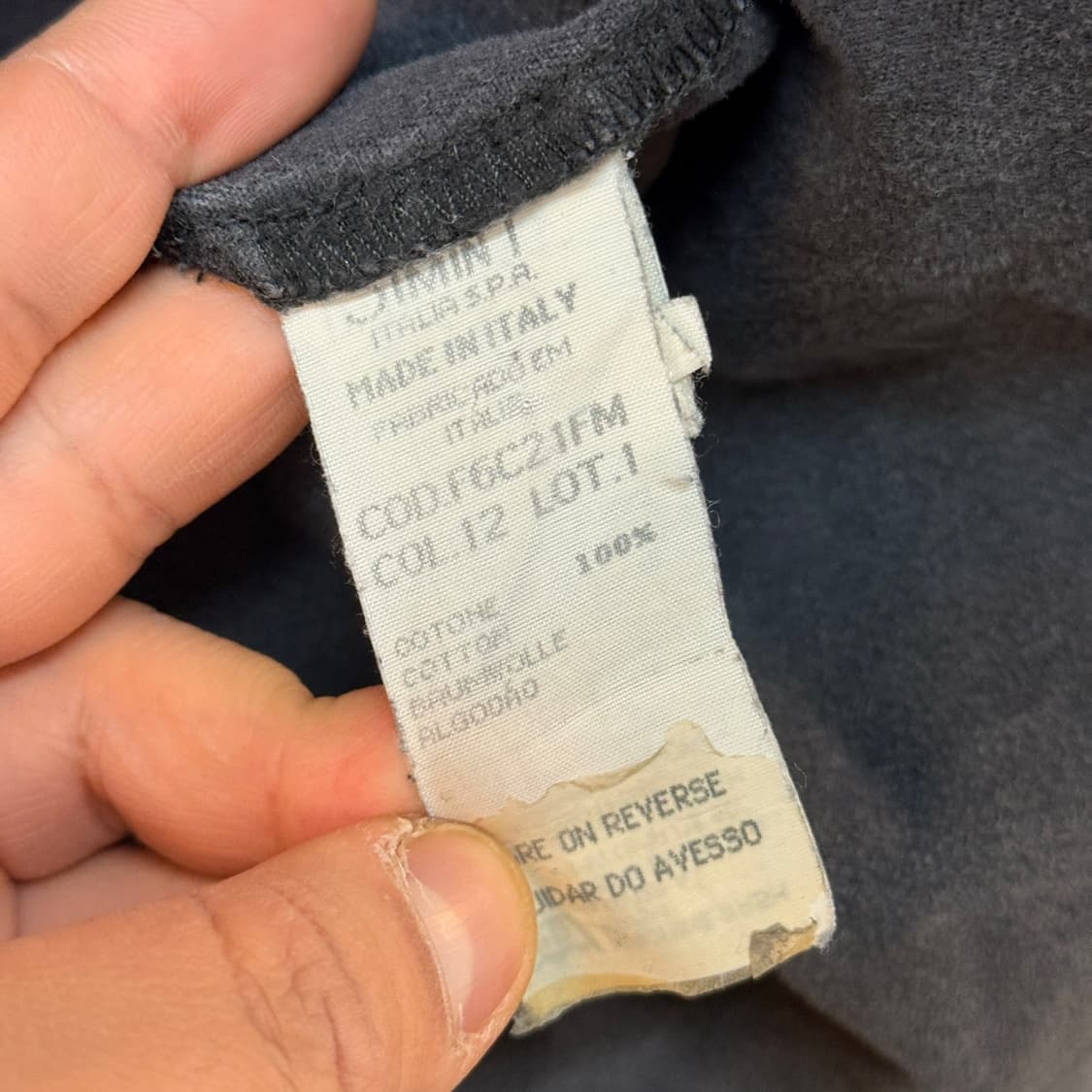 90S 아르마니 진스 페이딩 람포 지퍼 자켓 ~ XL SIZE 상품이미지10