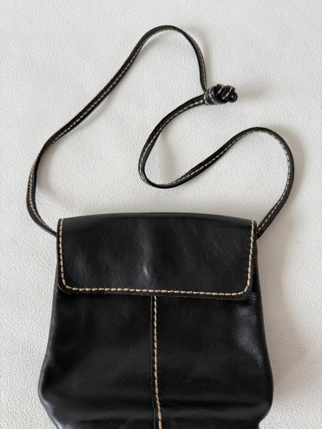 Pre owned 스티치 레더 크로스백 상품이미지2