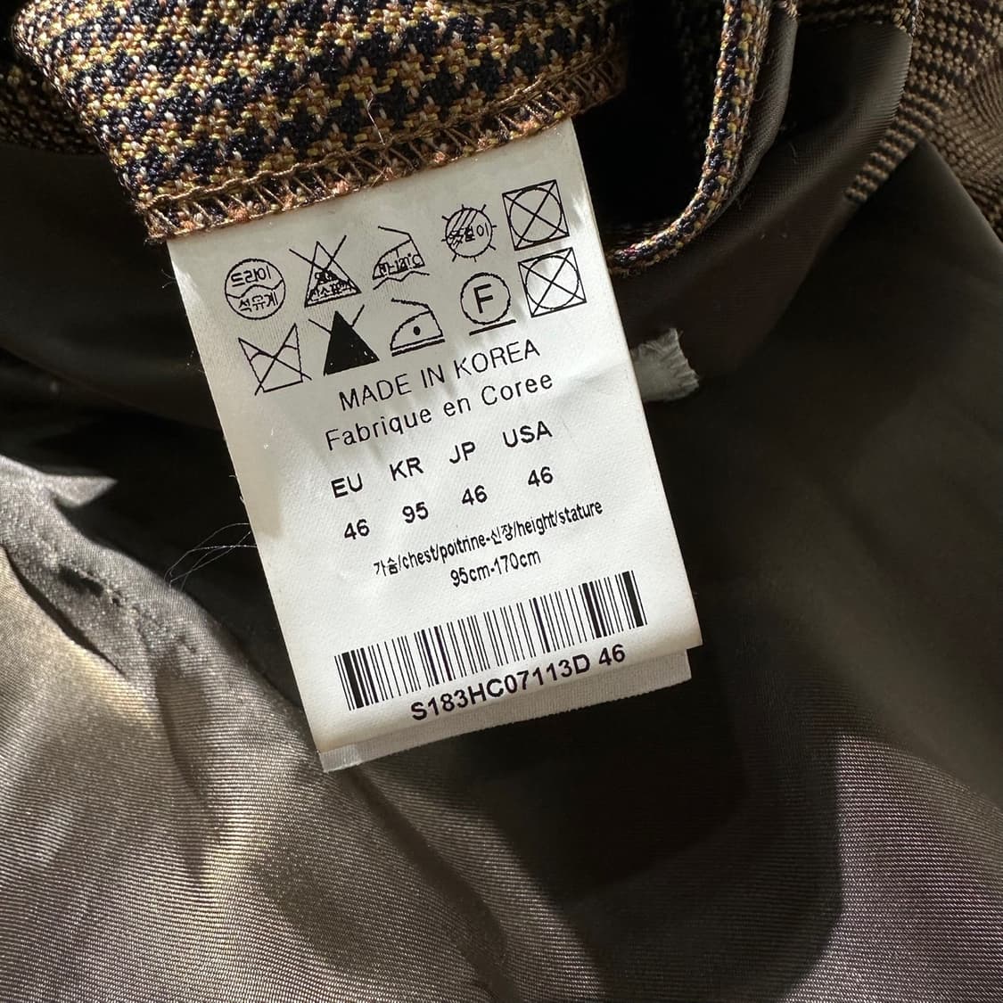 솔리드옴므 글렌체크 싱글 코트 상품이미지8