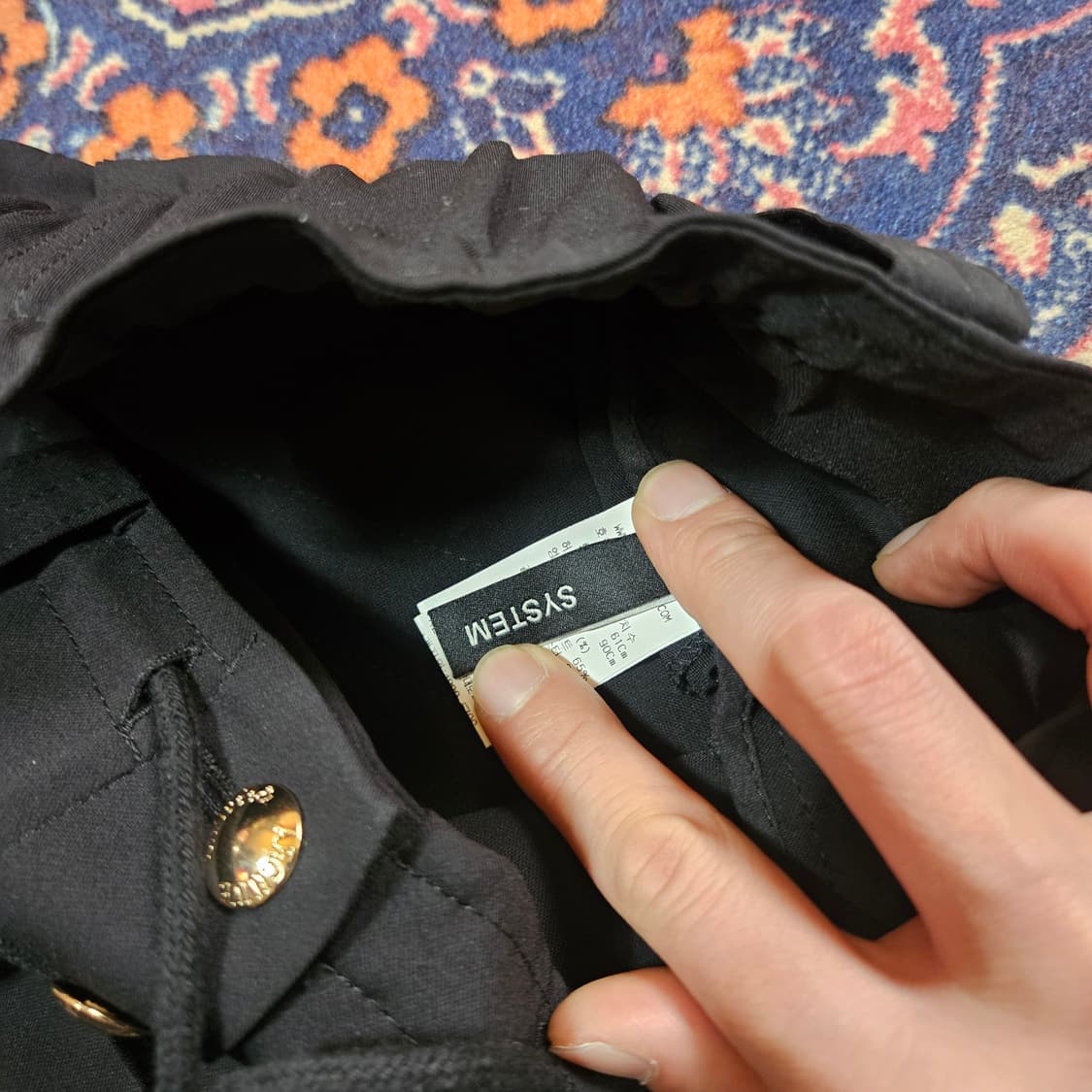 시스템(SYSTEM) 22ss 골든 버튼 드로우 스트링 롱 스커트 상품이미지5