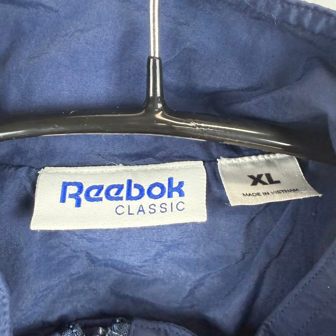 (XL) 리복 올드스쿨 로고플레이 우븐 바람막이 자켓 네이비 상품이미지3