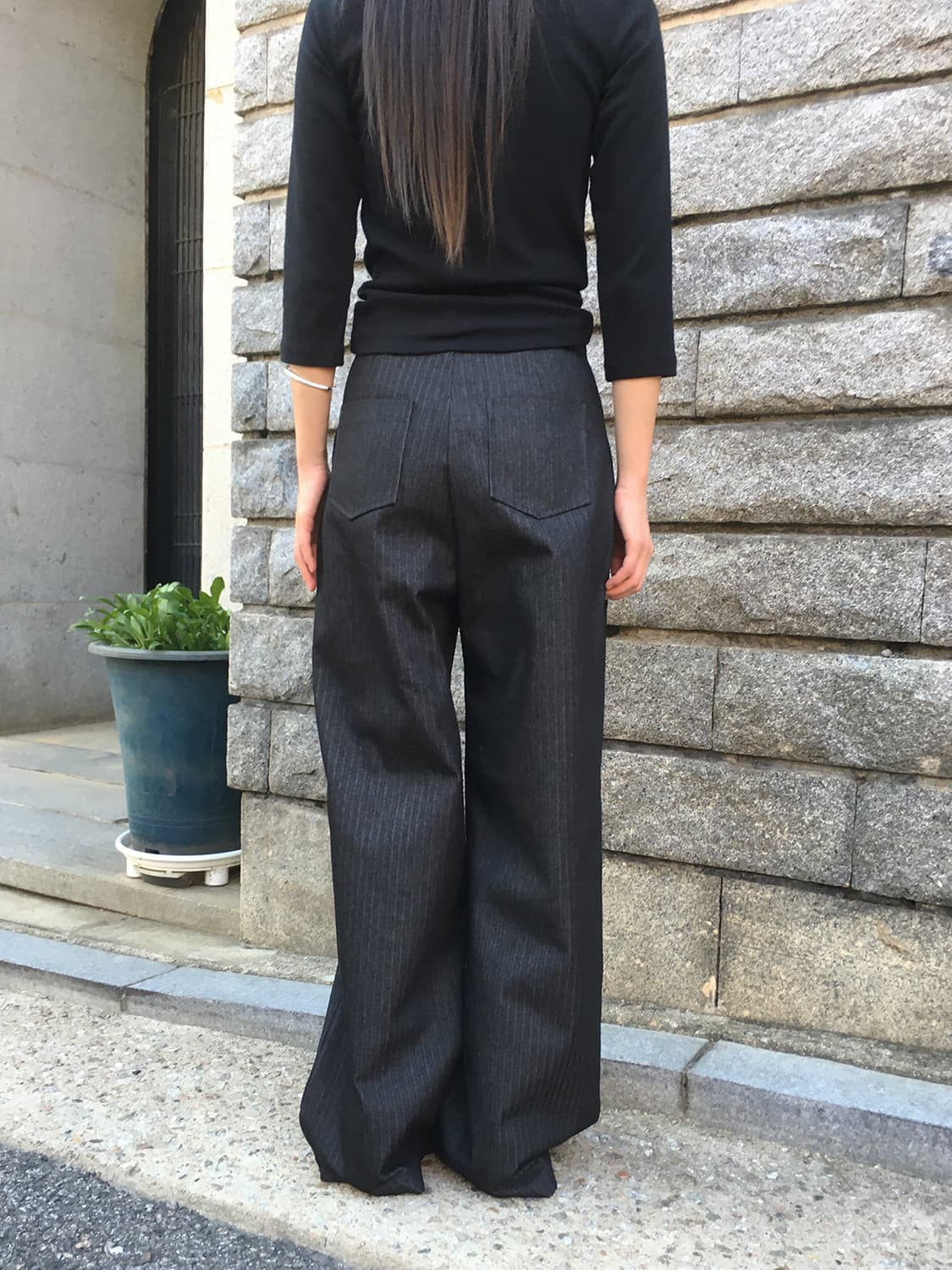 미엔느 mienne 마르 헤링본 와이드팬츠 상품이미지4