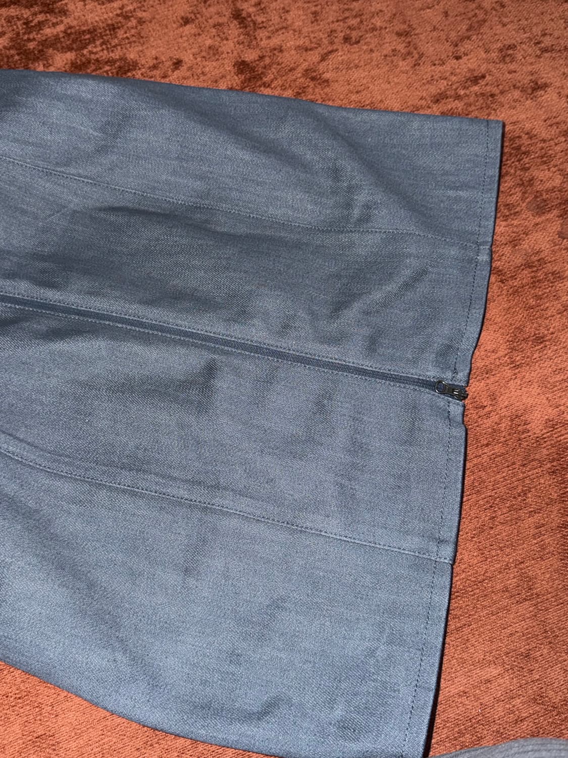 [아모멘토 amomento] 데님 원피스 베스트 블루 상품이미지5