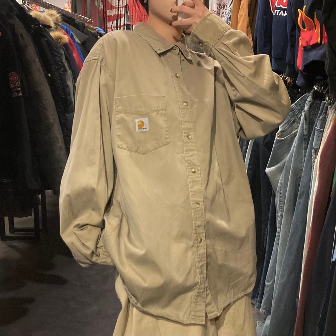 [IM] 칼하트 긴팔셔츠 베이지 상품이미지5