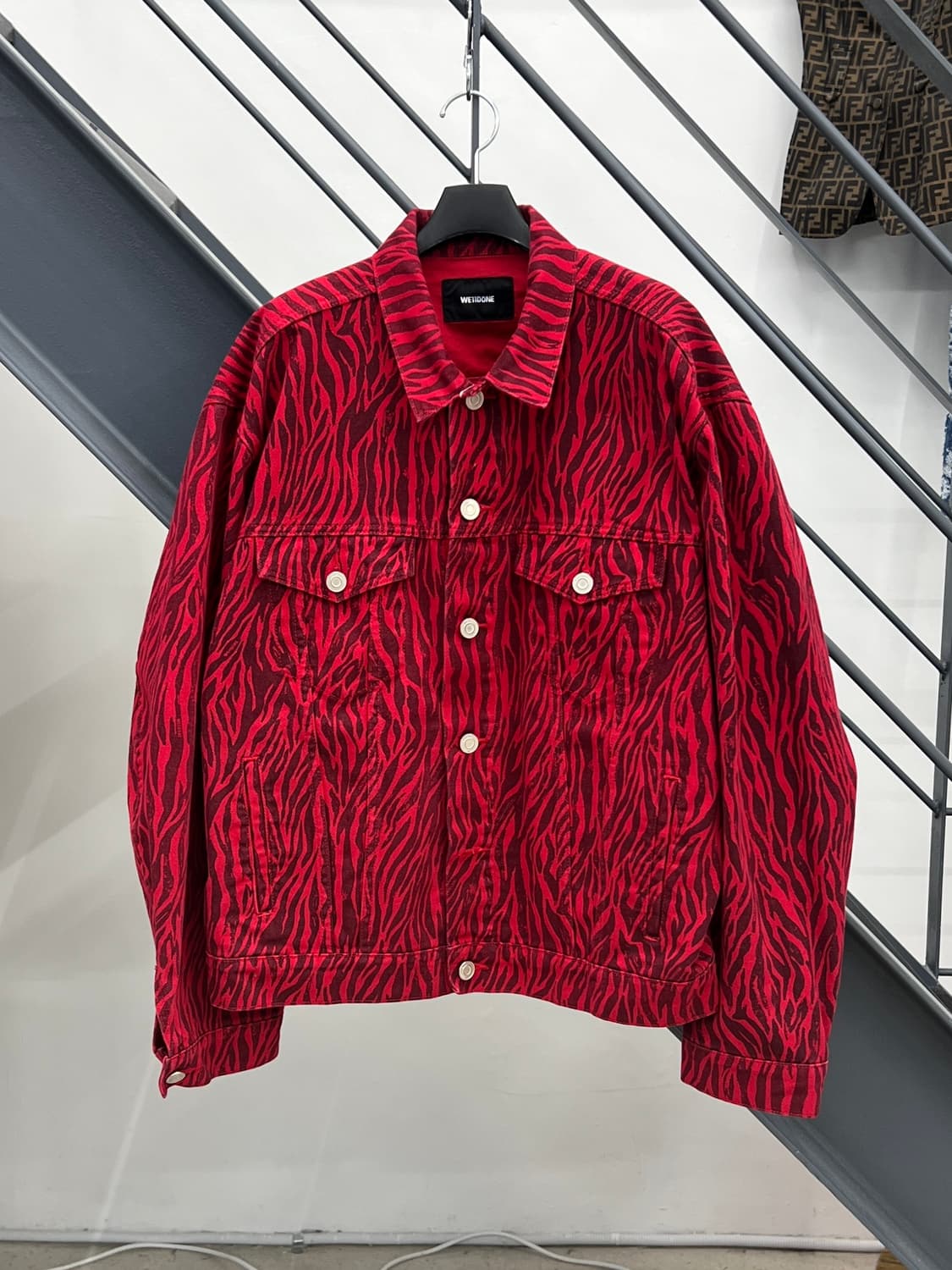 웰던 오버사이즈 지브라 트러커 자켓 상품이미지1