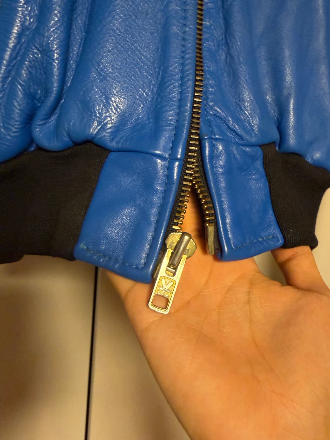 Vanson 벤슨 가죽 바시티 자켓 36 상품이미지5