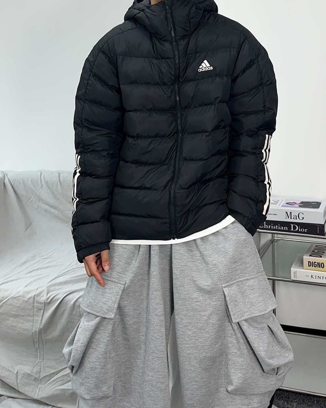 아디다스 이타빅 블랙 경량패딩 M 상품이미지2