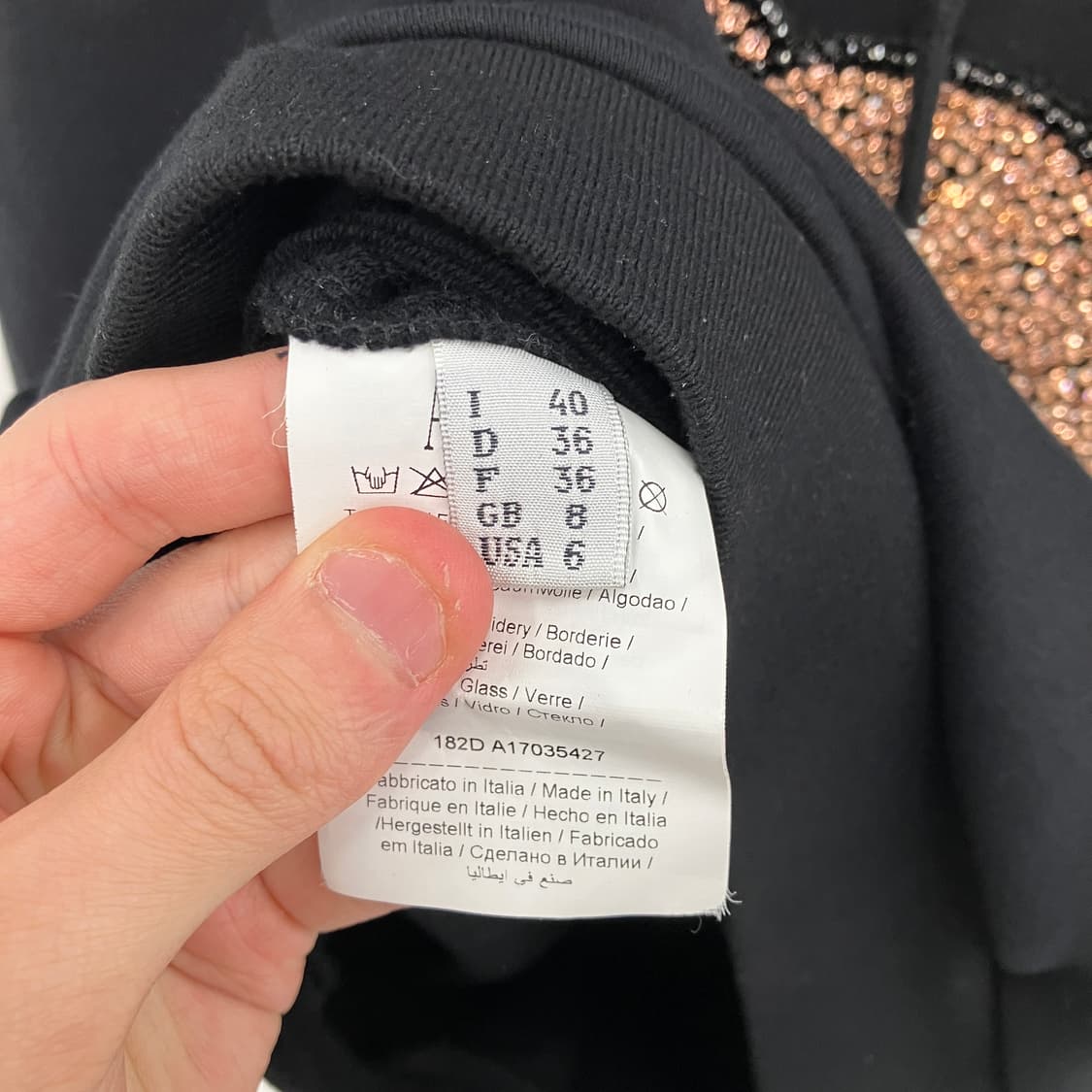 모스키노 블랙 쥬얼 테디 베어 후드티 상품이미지6