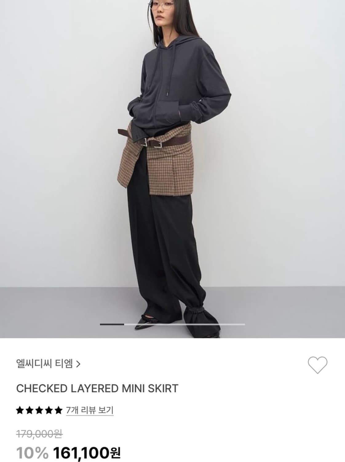 엘씨디씨 체크 스커트 상품이미지1