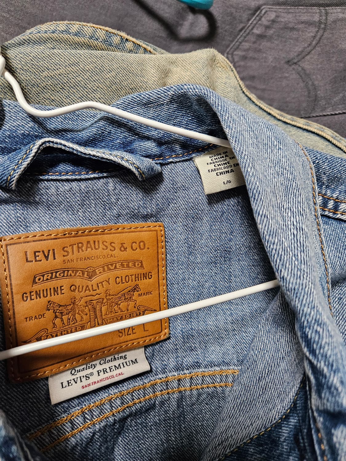 리바이스 프리미엄 청자켓 빅E 탭 L 상품이미지3