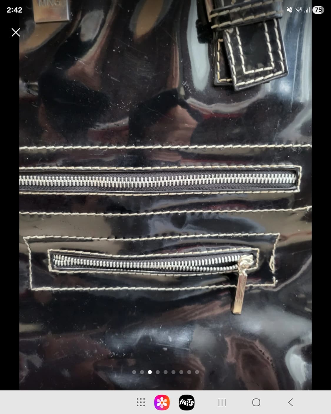 스페인 망고 에나멜 쇼퍼백  상품이미지3