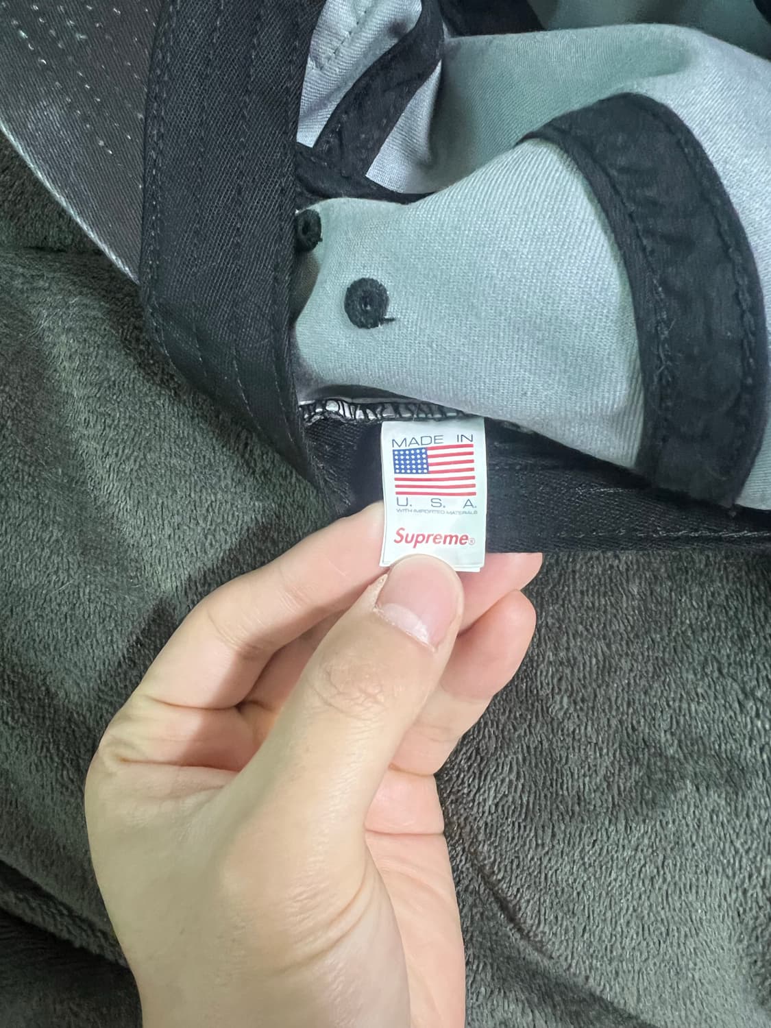 supreme washed chino twill camp cap 블랙 상품이미지5