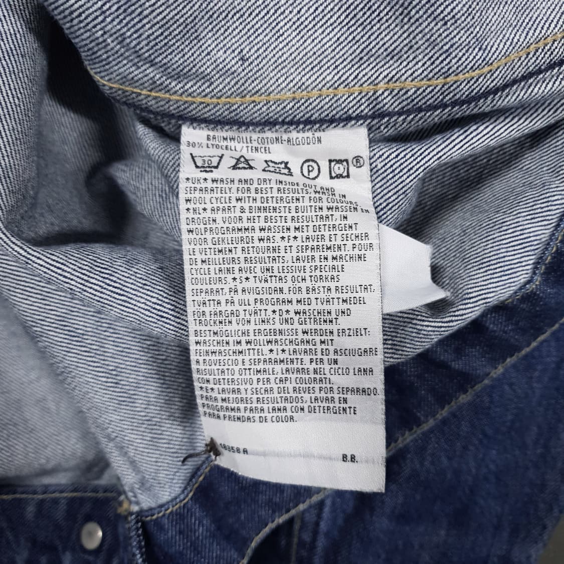 90s 리바이스 LEJ 1세대 엔지니어드 진 데님 트러커 청자켓 M 희귀 상품이미지6