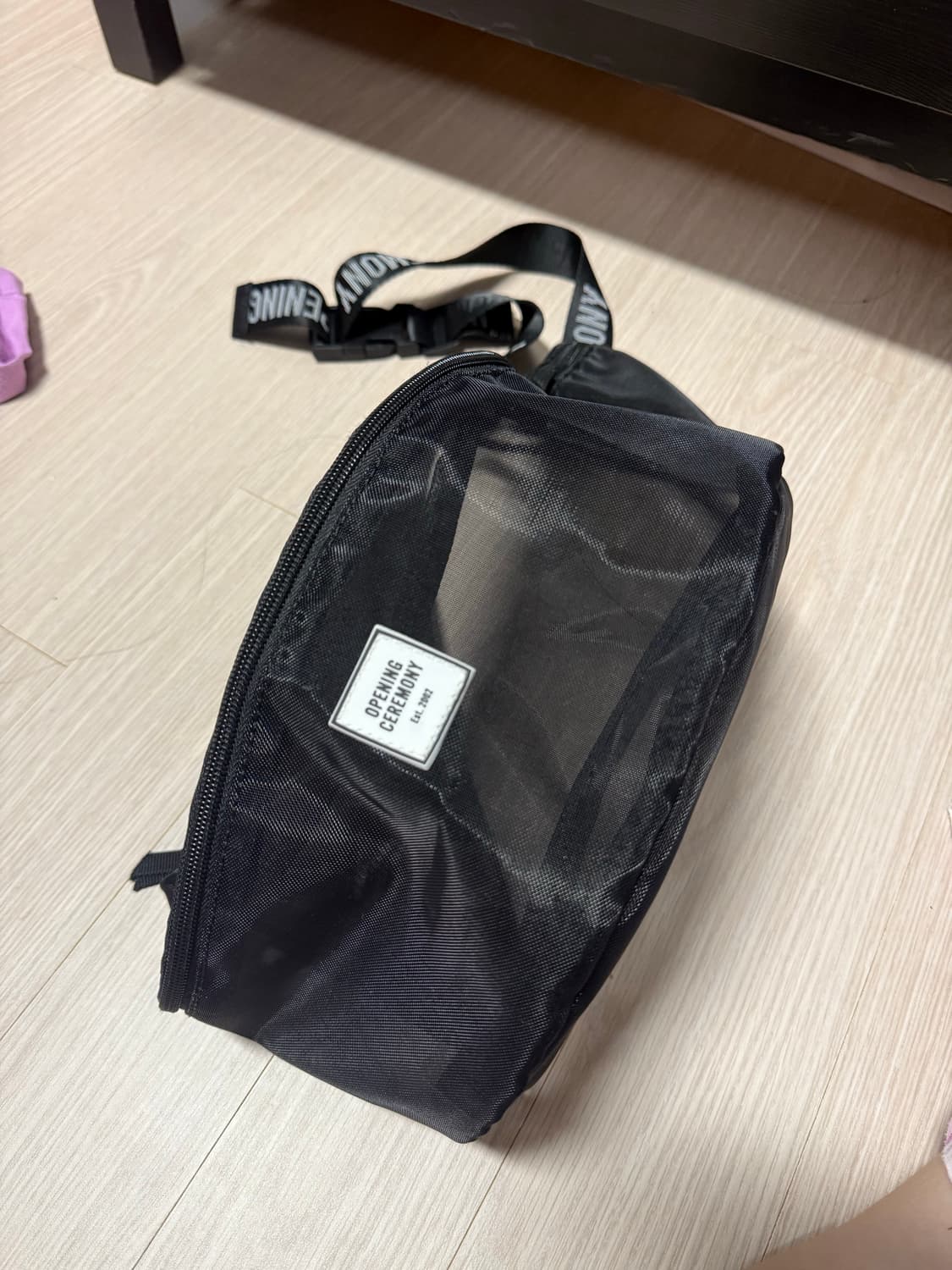 오프닝세레모니 메쉬 힙색 블랙 상품이미지2