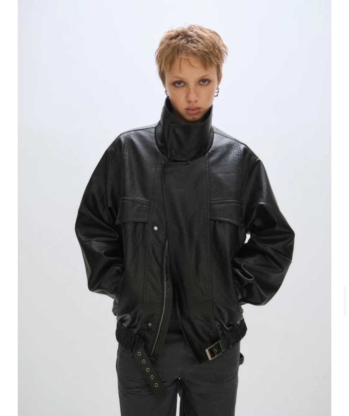 플리즈프로젝트 비건레더 플라이트 자켓 상품이미지2